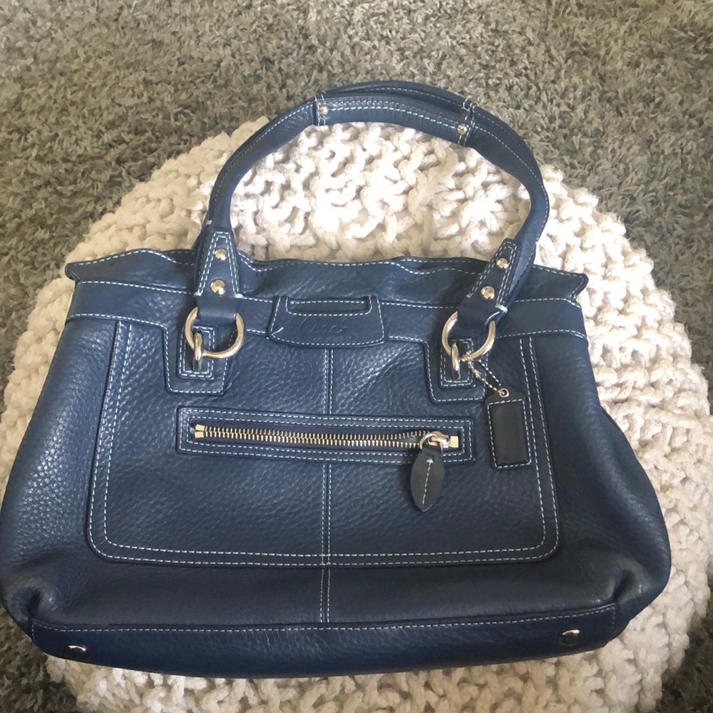 Navy blue Coach purse